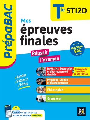cover image of Prépabac Terminale STI2D--Mes épreuves finales--fiches et annales